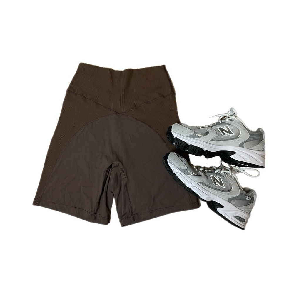brown aerie bike shorts